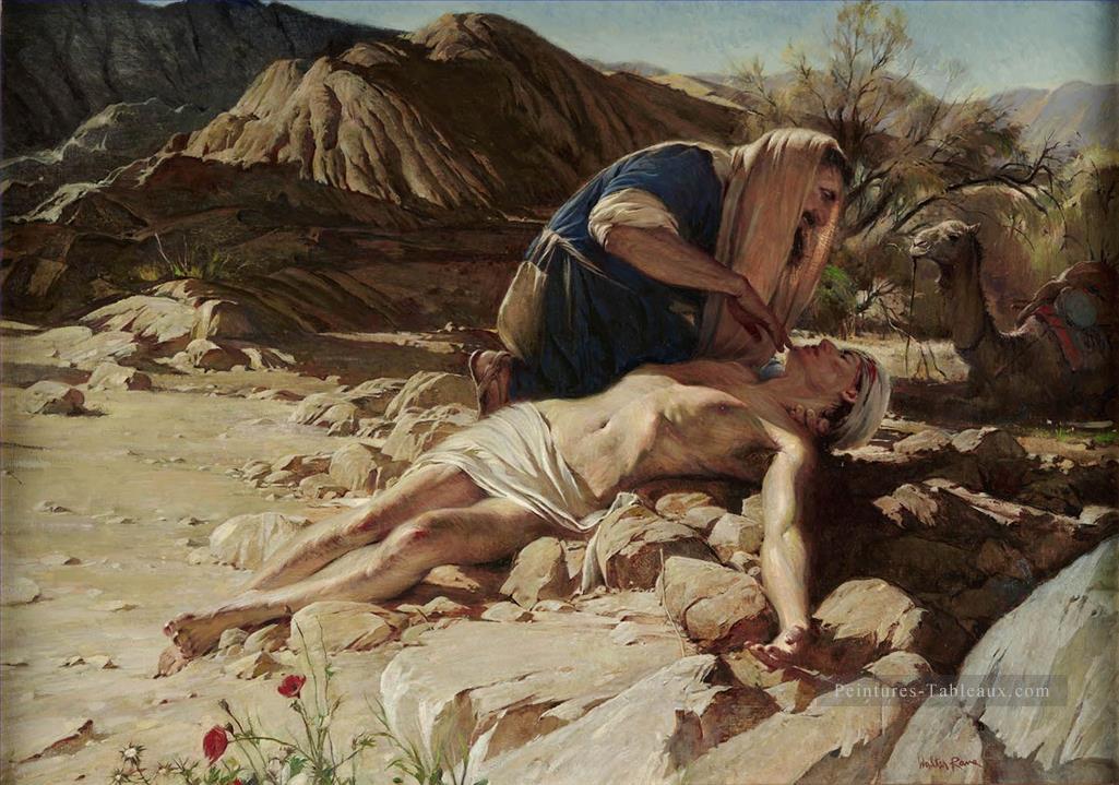 Le bon samaritain chrétien catholique Peintures à l'huile